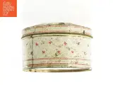 Vintage Rund Kagedåse med relief låg (str. 14 x 8 cm) - 5