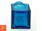 Blå glasflaske (str. 11x4,5 cm) - 2