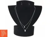 Dyrberg/Kern sølvfarvet halskæde med Swarovski-krystaller vedhæng (str. 46 cm) - 2