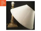 Bordlampe i messing med hvid lampeskærm (str. Lampeskærm ø. 41 cm. stage. 40 cm) - 2