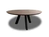 Rundt plankebord eg - Mørk brun Ø160 cm - 5