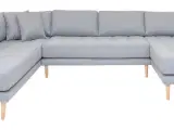 Lido U-Sofa med open end lysegrå højrevendt