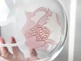 Kugle af glas m lyserød blomst - 4