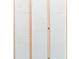 3-panels rumdeler 120 x 170 x 4 cm stof cremefarvet