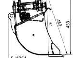 JST Kipbar planerskovl  E-KPS1, 100-120 cm. - 2