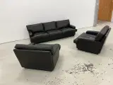 Arne Norell sofagruppe i Dark Brown læder. - 3