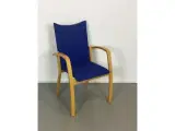 Blå konferencestole med høj ryg og armlæn - 2