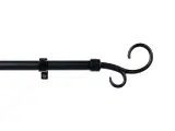 Gardinstang Stor Planet Cintacor Vandrestav 160-300 cm Sort Metal