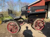 Velholdt wagonette hestevogn med luftgummihjul - 2