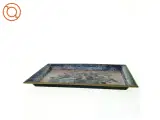 Vintage Retro Metal Bakke Fugl og Blomster (str. 41 x 30 cm) - 4