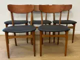 Spisestole teak ryg Eg stel, S. Larsens Møbelfabri - 4