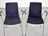 Akaba gorka konferencestol med sort/blå nistret polster og armlæn - 5