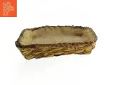 Rustik serveringsbakke med flettet kant (str. 26x20 cm) - 2
