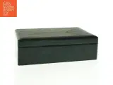 Antik sort dekoreret kinesisk lak trææske (str. 28 x 19 x 8,5 cm) - 2