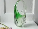Miniflammekurv, lysegrønt krystal, Tjekkoslovakiet - 4