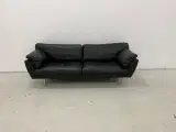 Ilva Palermo 3 Pers.Sofa i sort okselæder. - 5