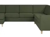 Pan vendbar U-sofa Grøn stof