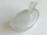 Andelågkrukke, matteret glas, NB - 4
