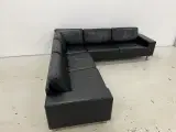 Mogens Hansen MH221 Dobbelt hjørnesofa sort læder. - 5