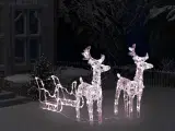 Rensdyr og kane julefigur 160 LED'er 130 cm akryl