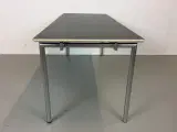 Møde bord med sort plade med træ kant. 180x70 cm - 2