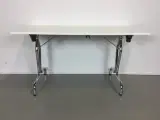 Kantinebord med ny hvid plade. klapbord. 140x60 cm - 2