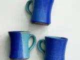 Keramikkrus, blå/turkis glasur, pr stk - 4