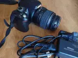 Nikon D60 10.2mp, 4gb ram og 18-55mm objektiv