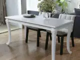 Spisebord 116 x 66 x 76 cm højglans hvid