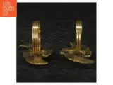 Serviet messing ringe med rose motiv - 2