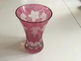 Farvet krystal vase
