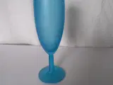 6 blå champagneglas ( matte )