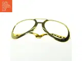 Guldfarvet brillestel, Elvis stil (str. 24x10 cm) - 4