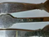 12 Hummergafler, Karina, 830S - tretårnet sølv - 2