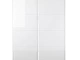 Look skab 182 cm - Hvid højglans