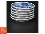 Danish blå porcelæn plader fra Royal Copenhagen (str. Ø 8 cm. 6 styk) - 3