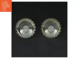 Messinglysestage i flasketop design fra Georg Jensen (str. Ø 7 cm. 2 styk) - 2