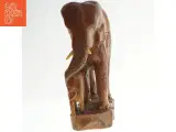 Træskulptur af elefanter (str. 31x27 cm) - 3
