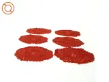 Hæklede røde flakonner (14 cm i diameter) - 2
