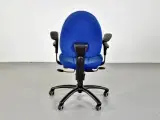 Savo kontorstol i blå med sorte armlæn - 3