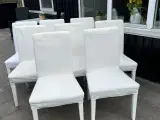 8 pæne hvide spisebordsstole