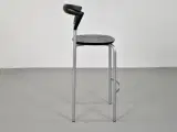Opus barstol fra bent krogh med sort sæde og alustel - 4
