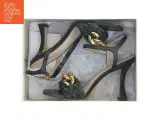 Sort højhælet sandal med guld kæde detalje fra Catwalk (str. 38 ) - 5