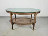 ⭐️- Vintage sofabord i glas og træ - 4