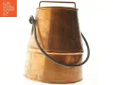 Stor kobberkedel junge med låg og håndtag - 3
