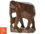 Træskulptur af elefanter (str. 31x27 cm) - 5
