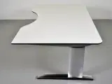Hæve-/sænkebord med hvid plade med mavebue, 200 cm. - 2