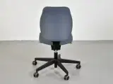 Scan office kontorstol med blå/grå polster og sort stel, lav ryg - 3