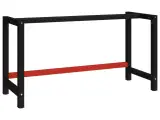 Stel til arbejdsbænk 150x57x79 cm metal sort og rød