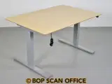 Scan office hæve-/sænkebord med birkelaminat, 120 cm.